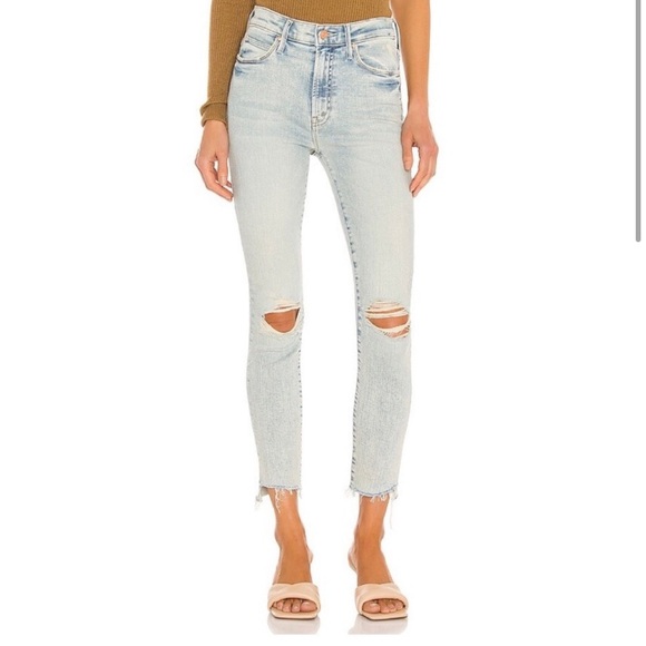 MOTHER THE STUNNER ZIP CROP ANKLE STEP FRAY IN ROLLING IN THE BUSHES - Picture 3 of 16